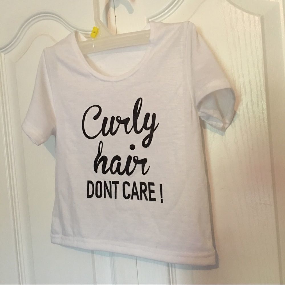 Curly Hair Don't Care tee‎